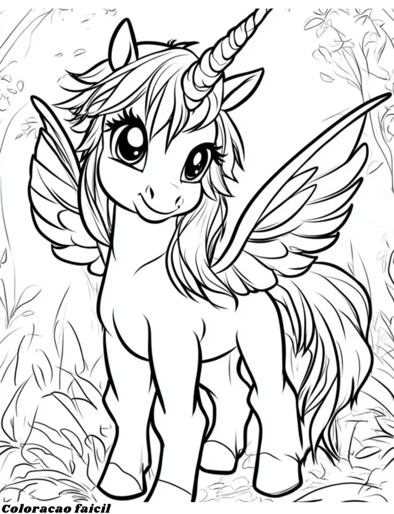 desenho do unicórnio para colorir