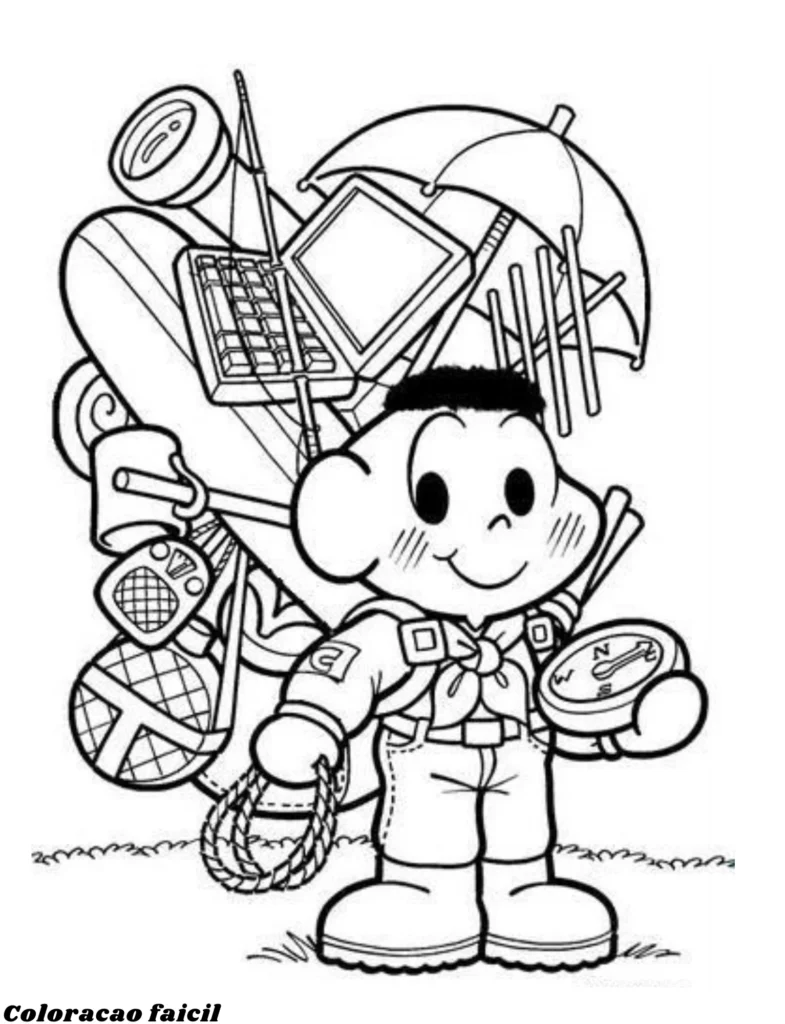 desenho turma da mônica para colorir