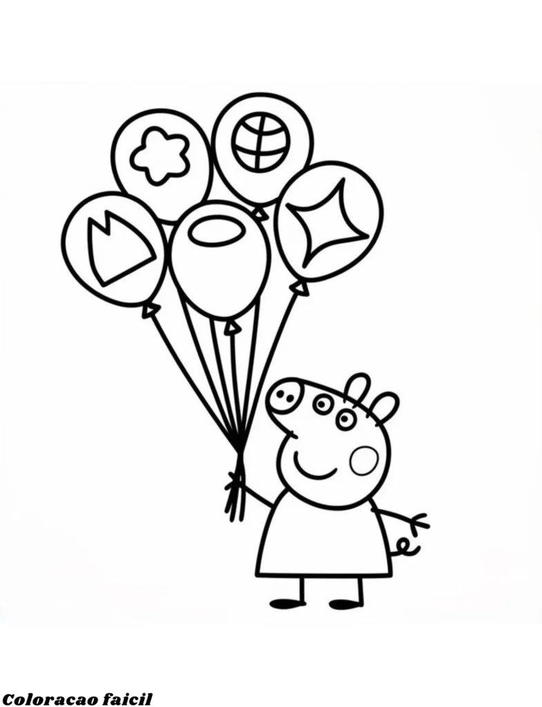 desenho para colorir peppa