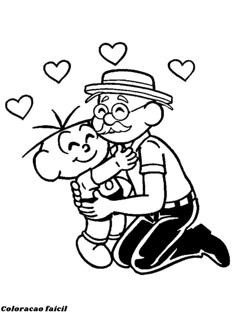 desenho para colorir da monica