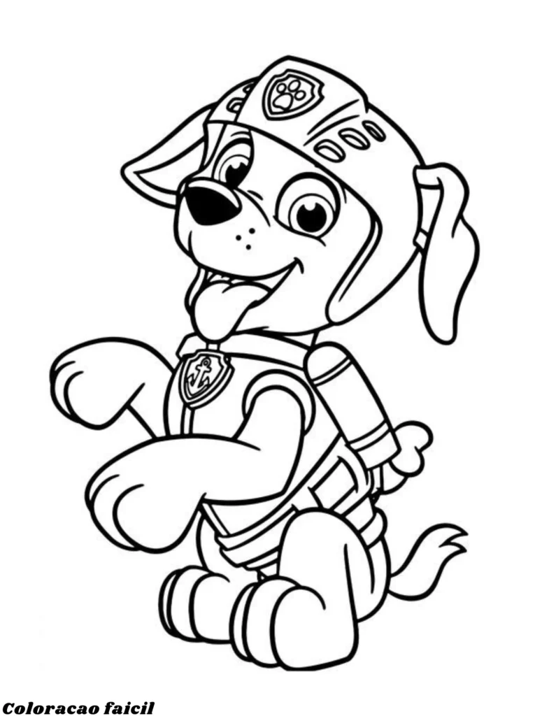 desenho para colorir da patrulha canina