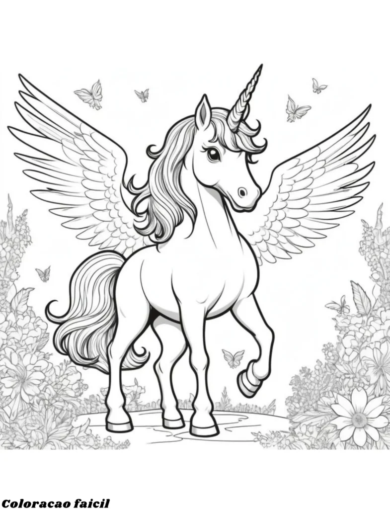 unicornios para colorir