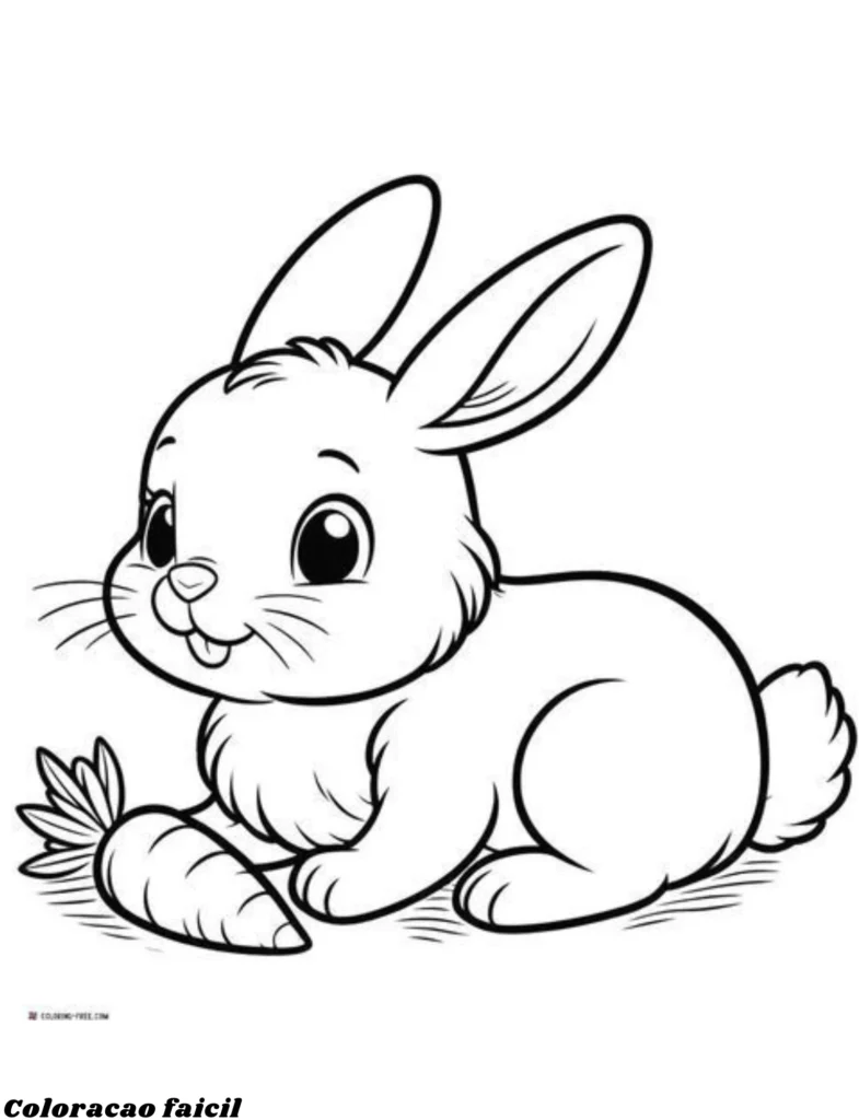 desenho de coelho para colorir