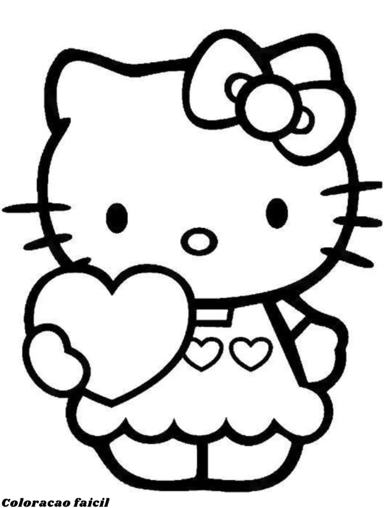 desenho da hello kitty para colorir