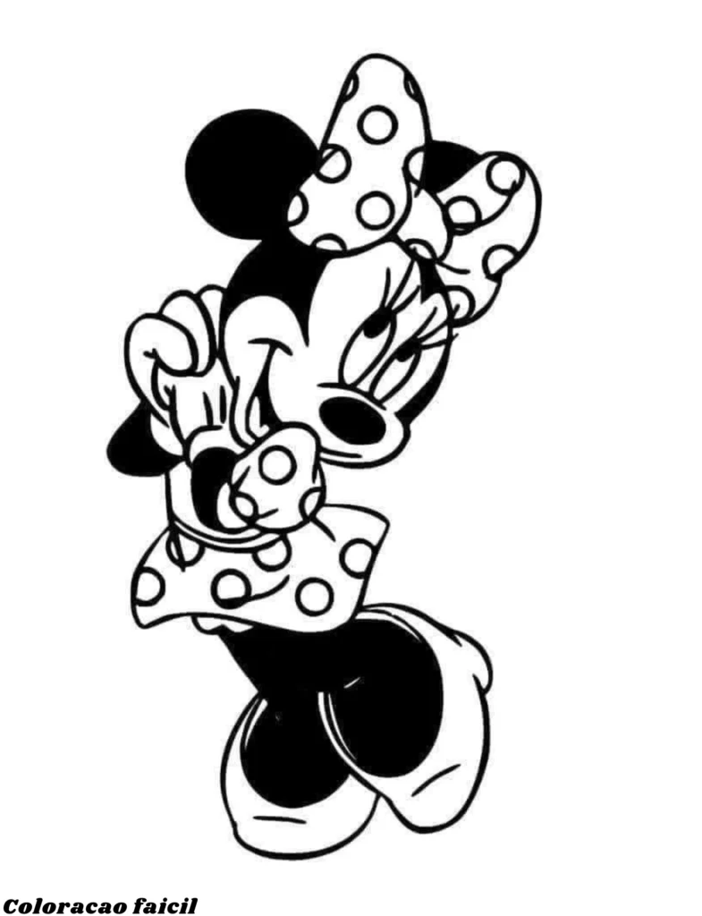 minnie desenho para colorir