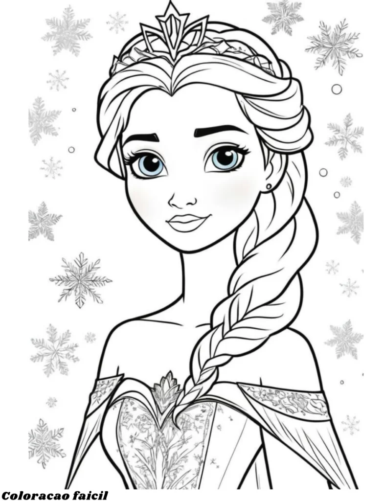 desenho para colorir da frozen