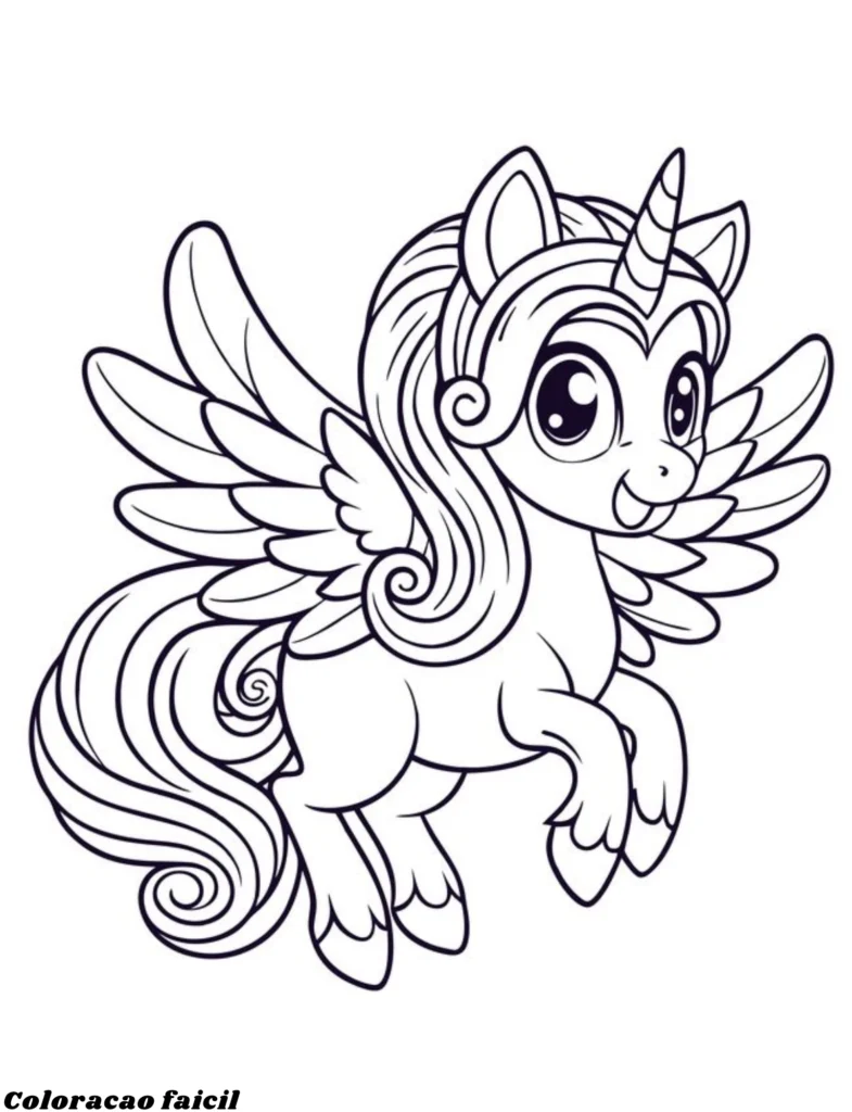 desenho para imprimir unicornio