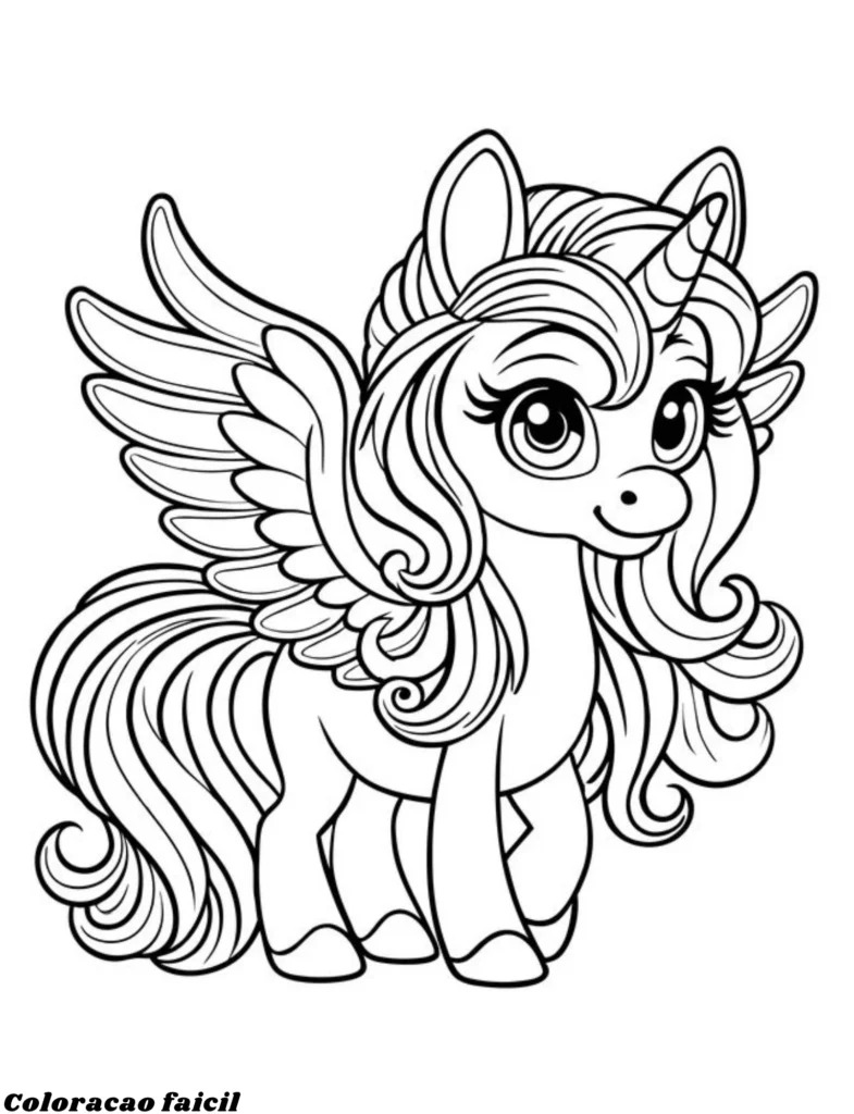 desenho de unicórnio para imprimir