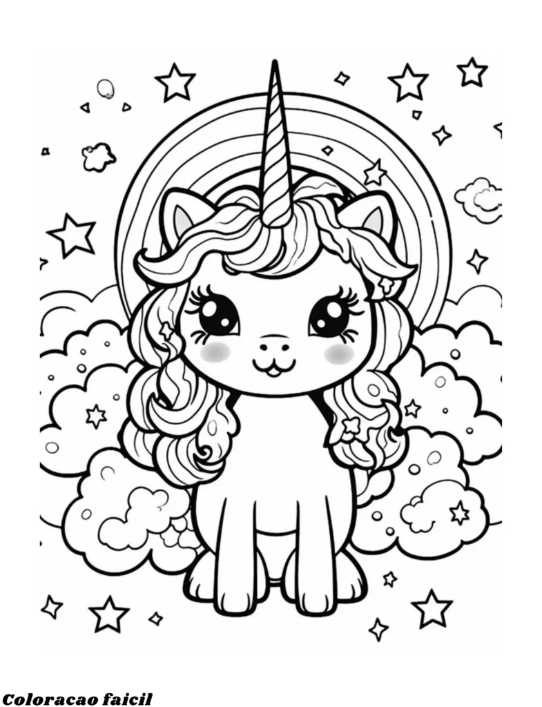 desenho unicornio para imprimir