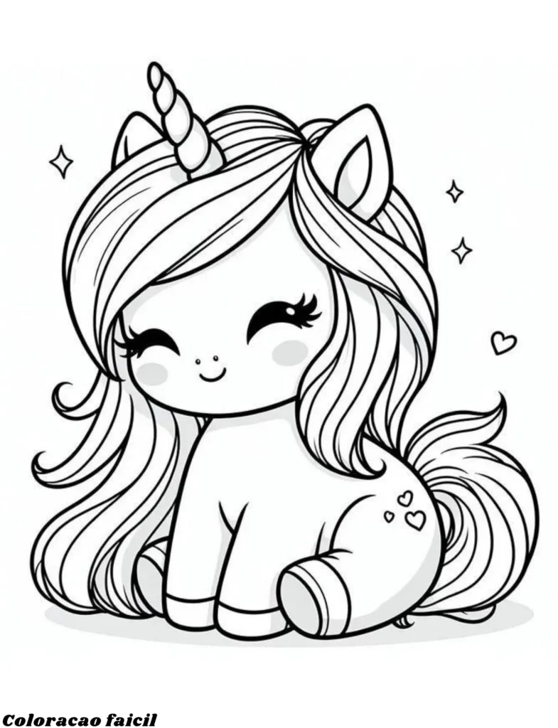 desenho de unicornio para colorir