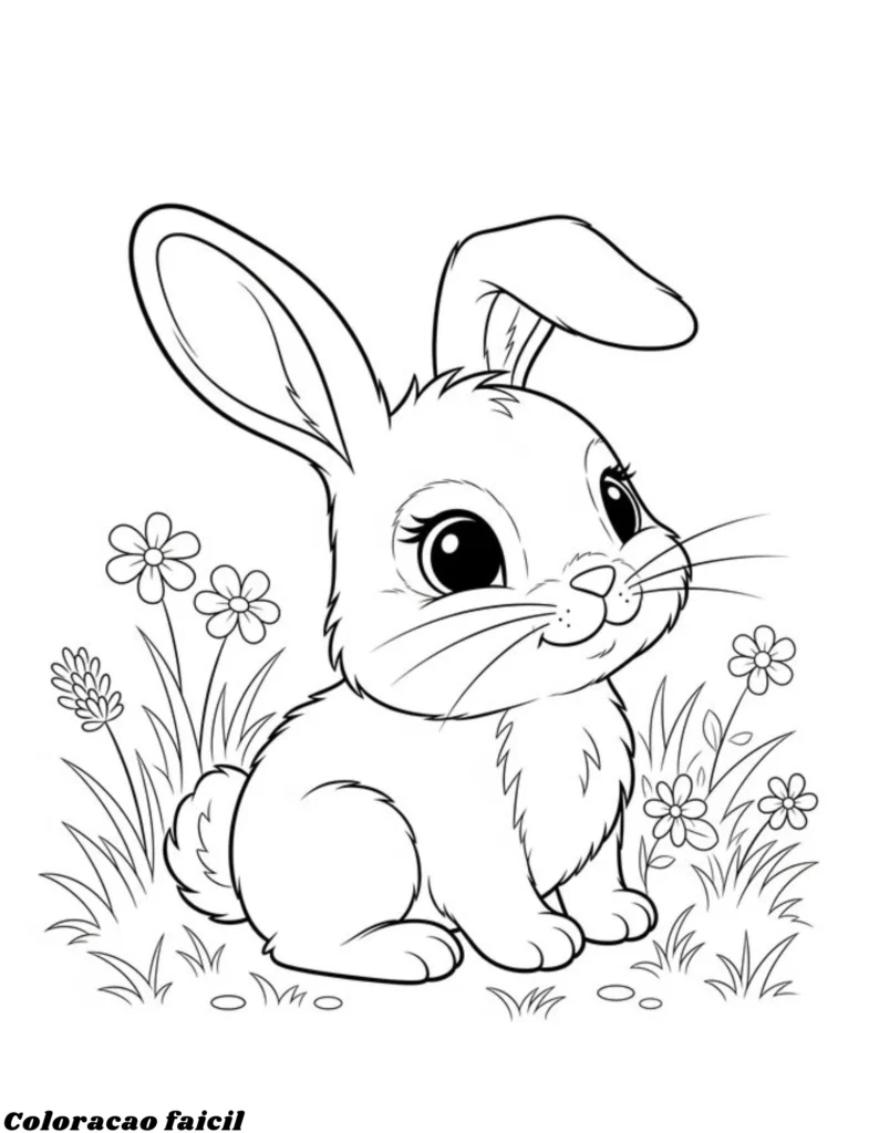 desenho de um coelho para colorir