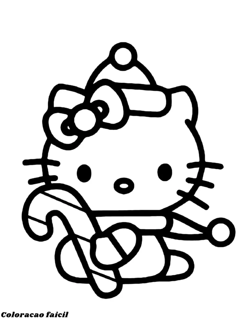 desenho para colorir hello kitty