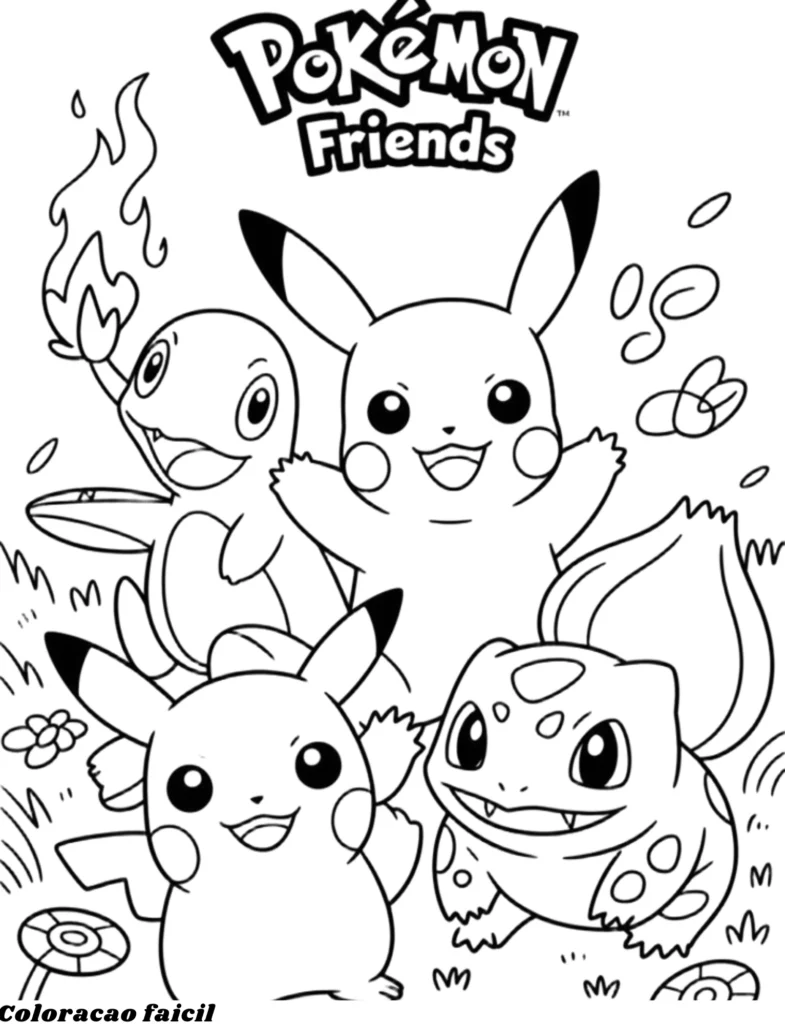 desenho para pintar pokemon