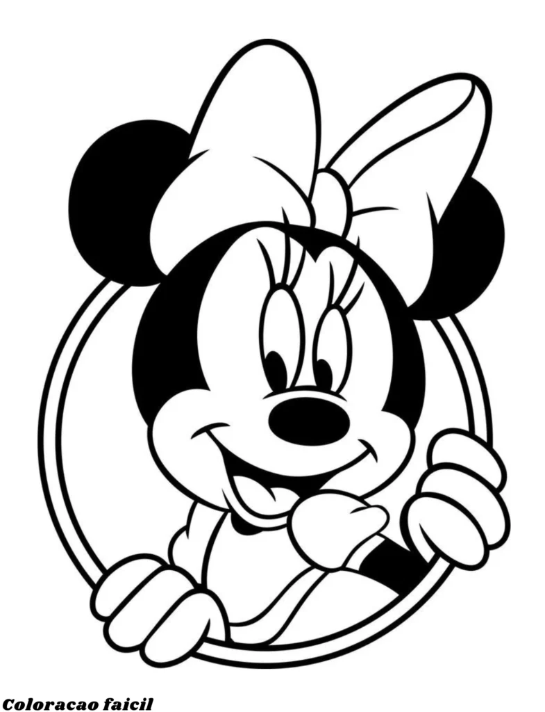 desenho minnie para colorir