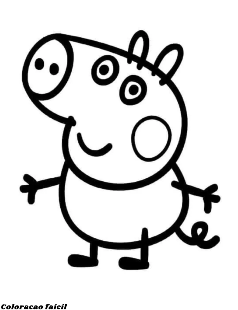 desenho para pintar da peppa