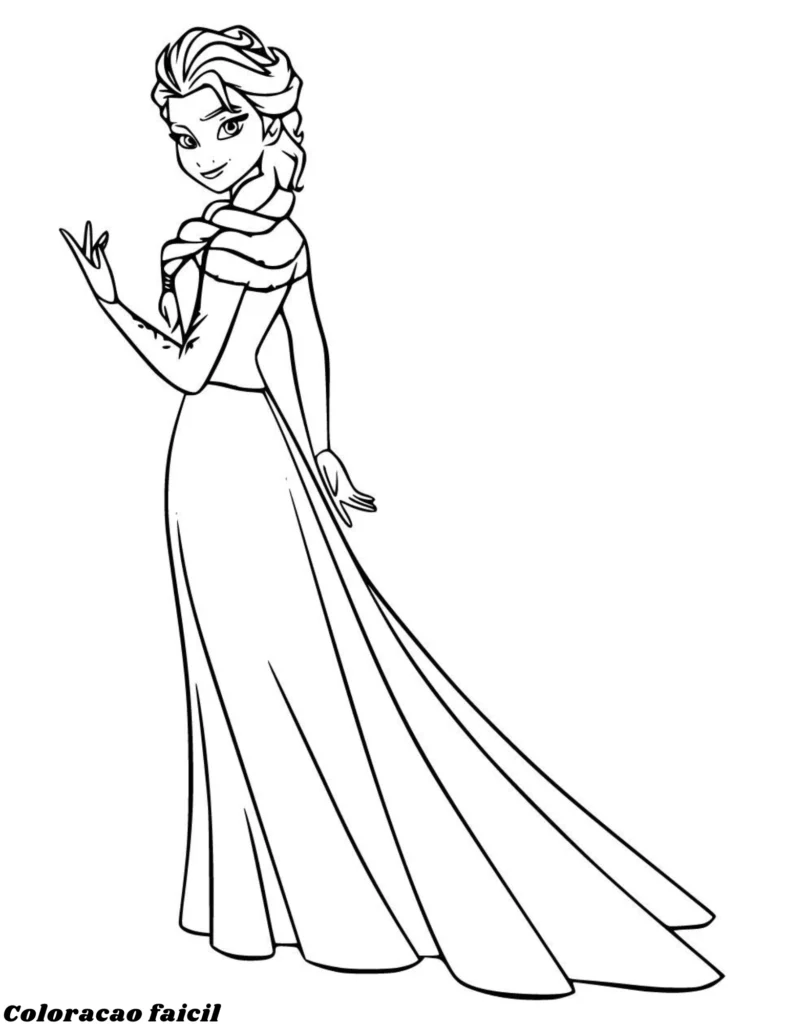 desenho da frozen para colorir