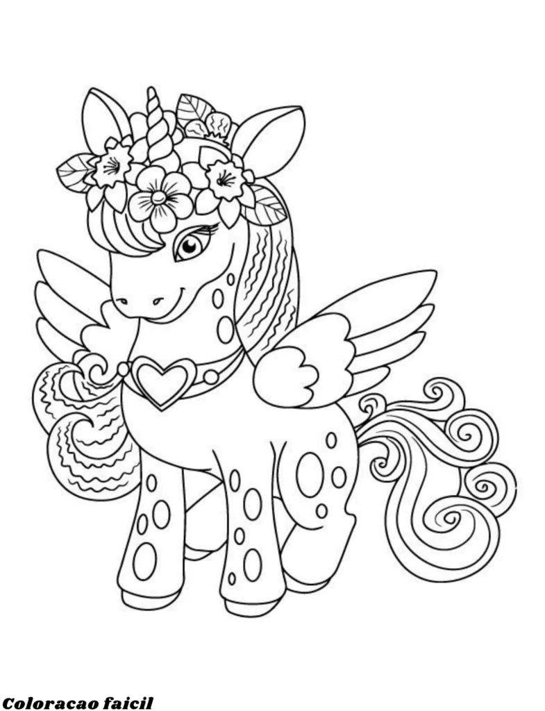 desenho de unicórnio para pintar