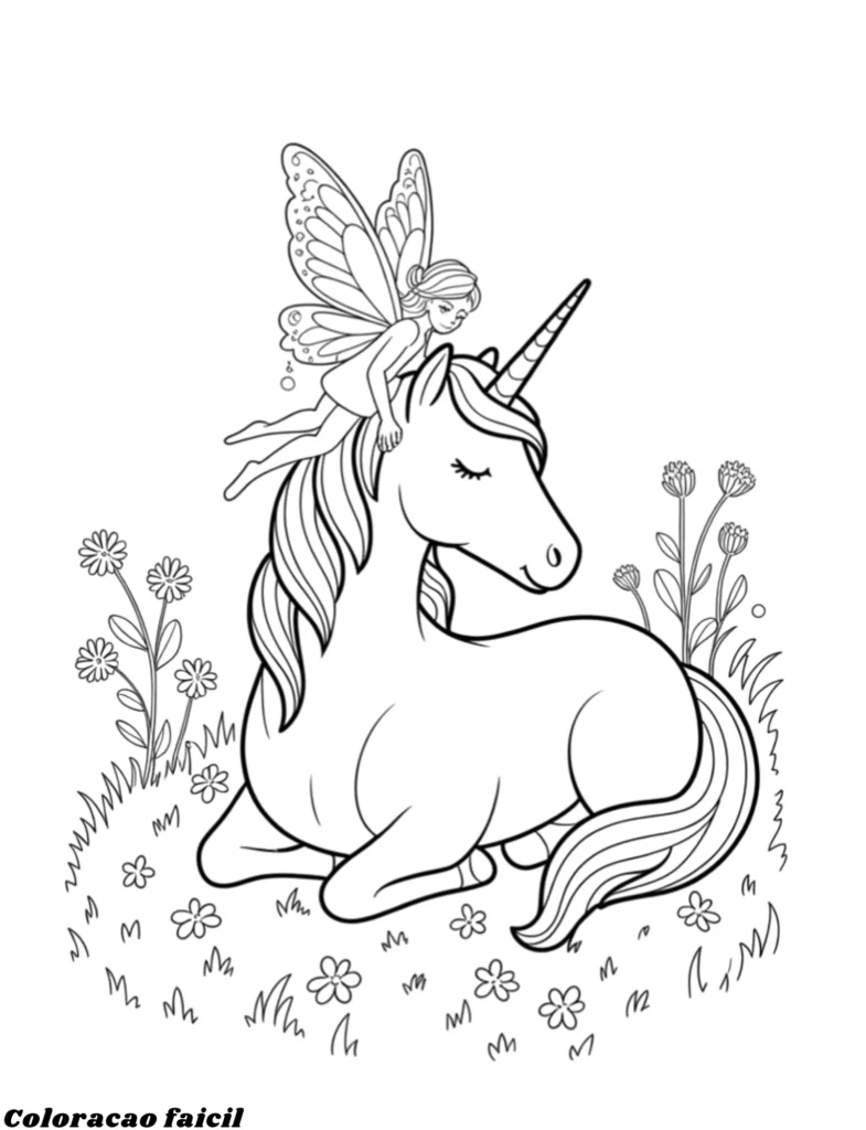 unicornio desenho para colorir e imprimir