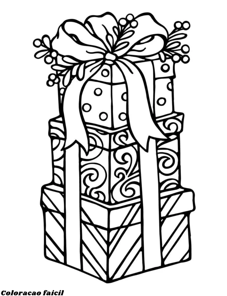 desenhos natalinos para colorir
