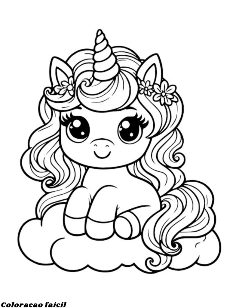 unicórnio para colorir pdf