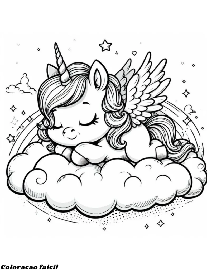 desenhos unicornio para imprimir
