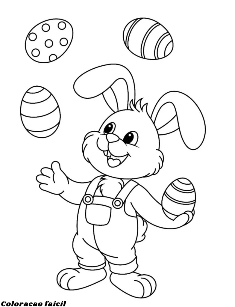 desenho para colorir coelhos
