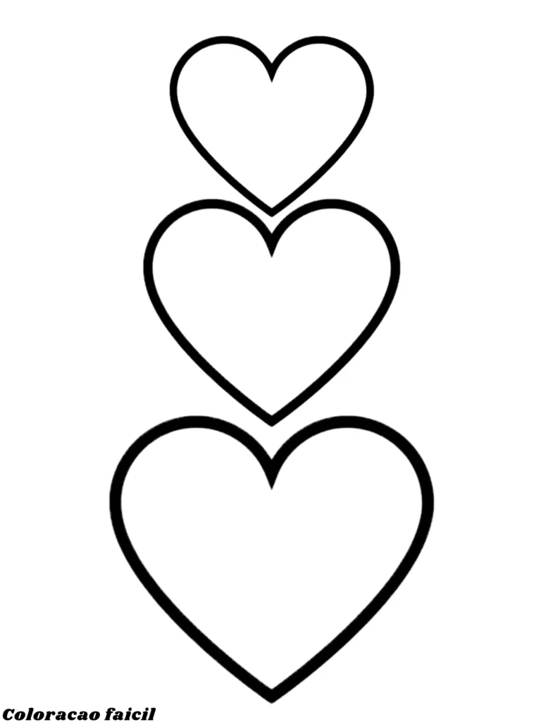 desenho de coração para imprimir
