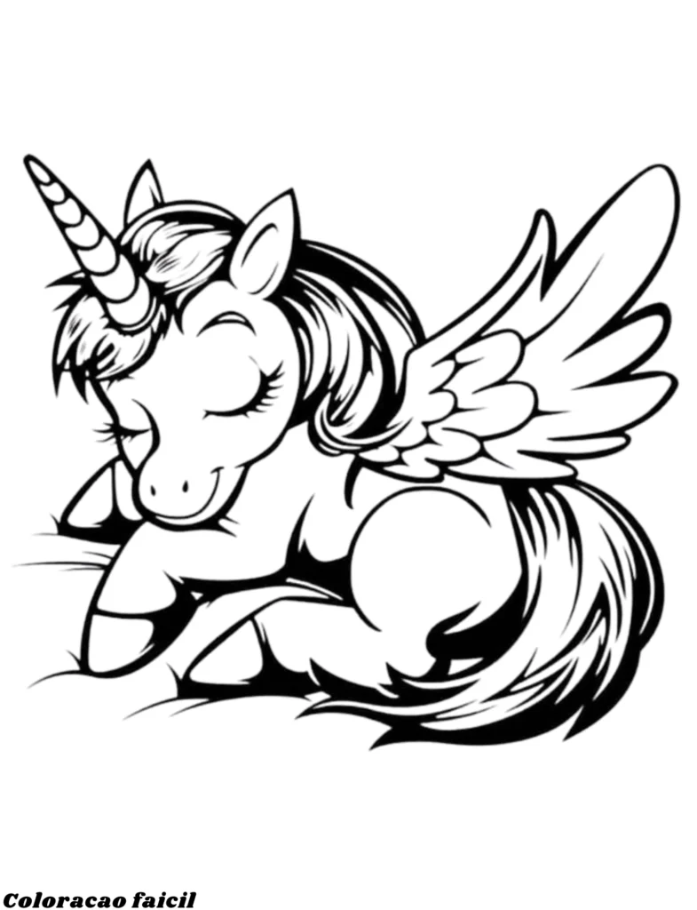 desenho para colorir do unicornio