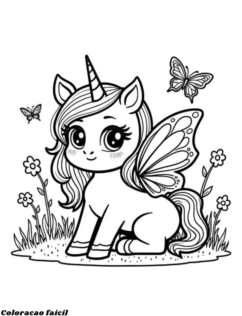 desenhos de unicornio colorido para imprimir
