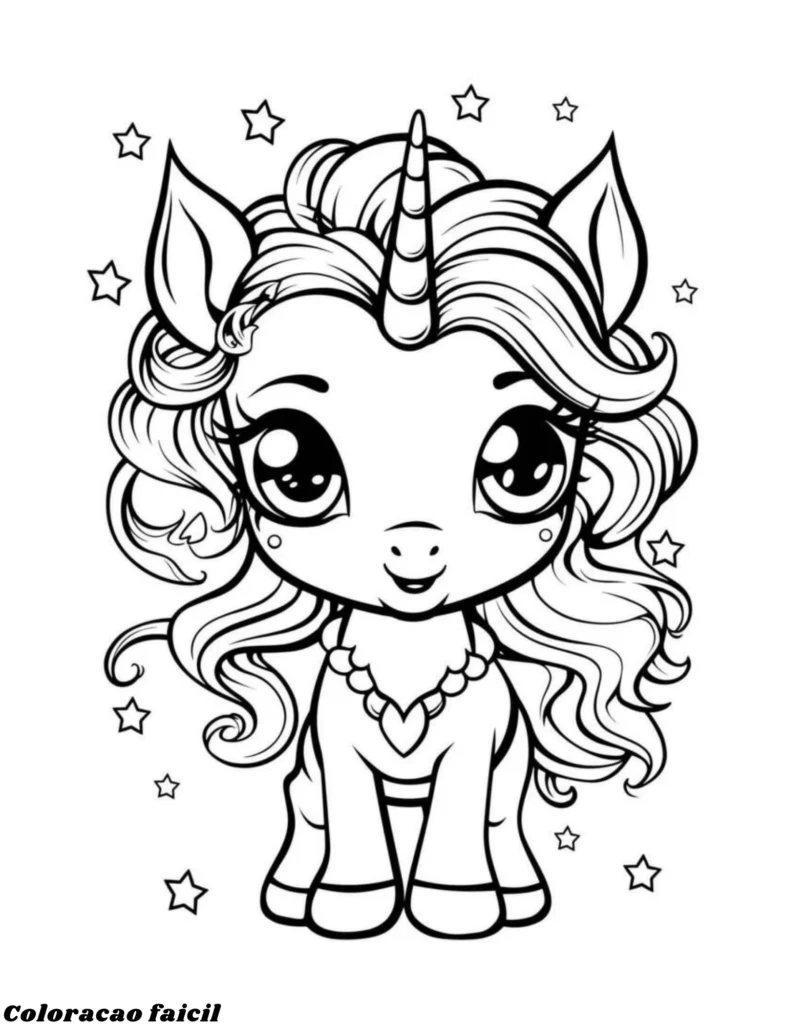 desenhos para pintar de unicornio