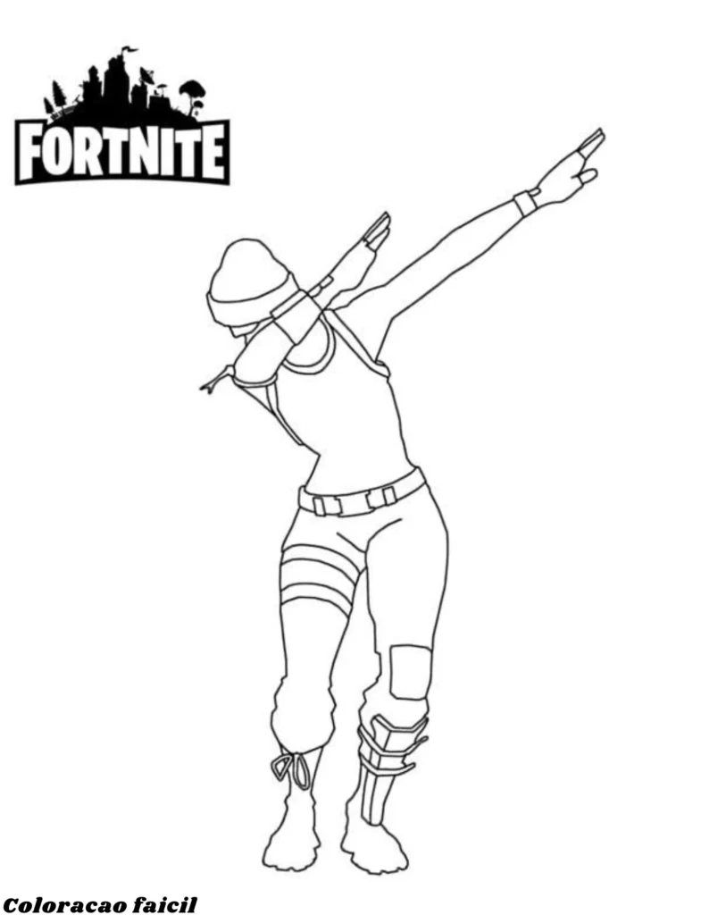 desenho fortnite para colorir