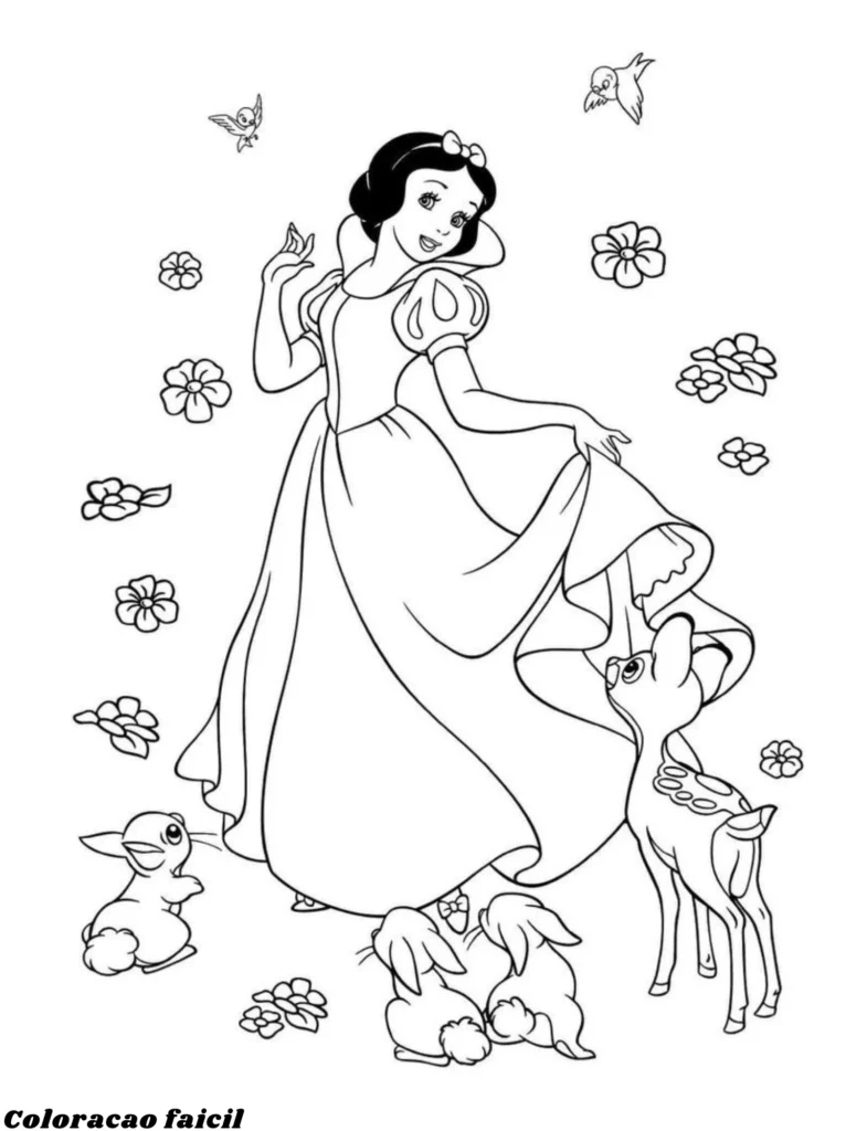 desenhos para colorir e imprimir das princesas