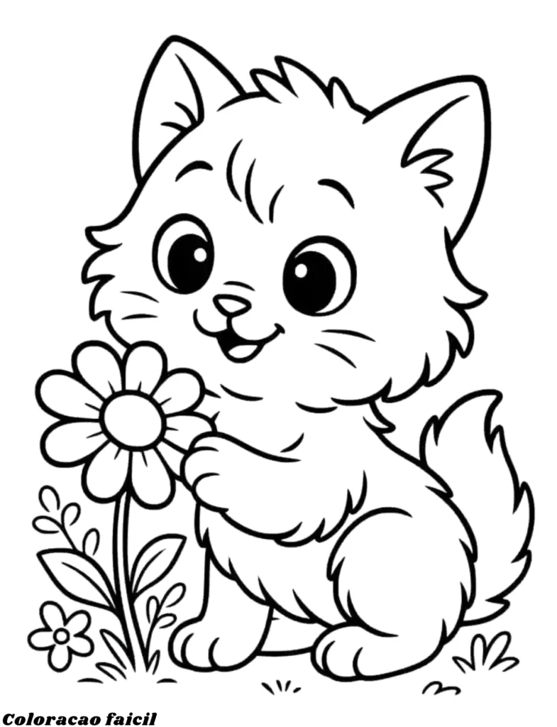 gato desenho para colorir