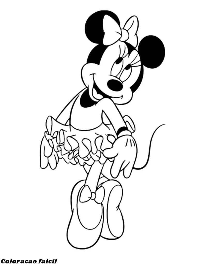 desenho colorir minnie