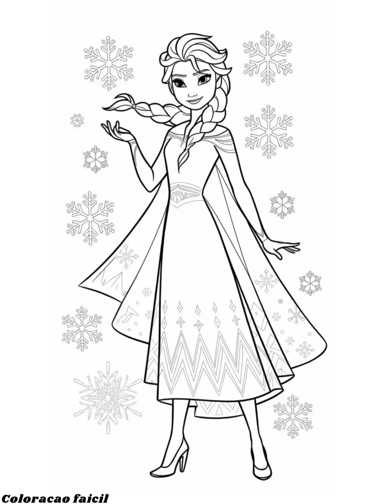 frozen para colorir