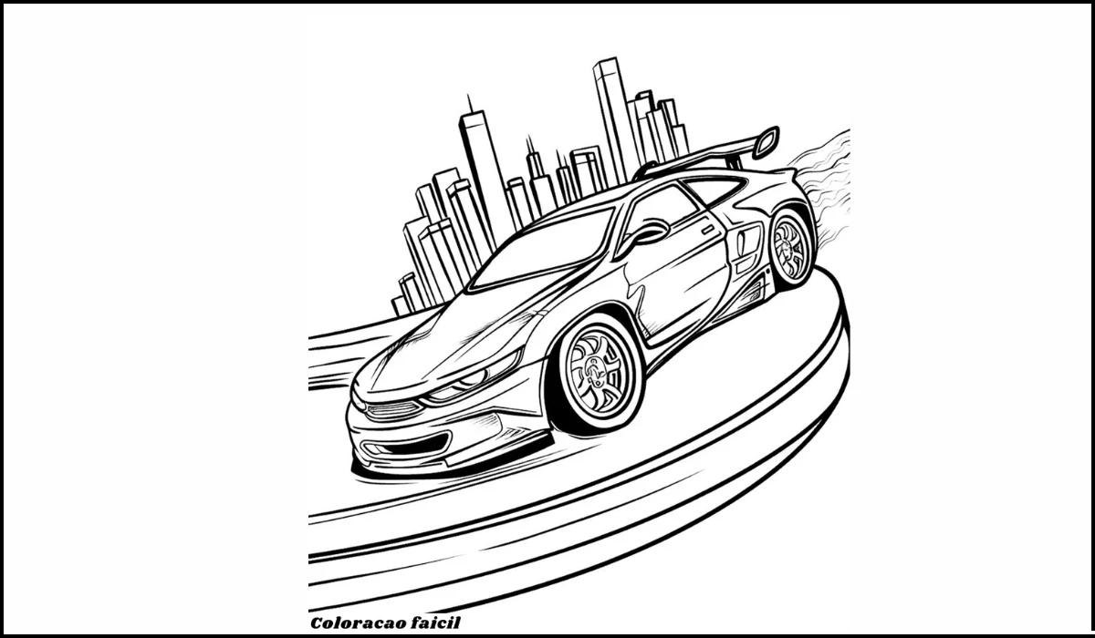 carro para colorir