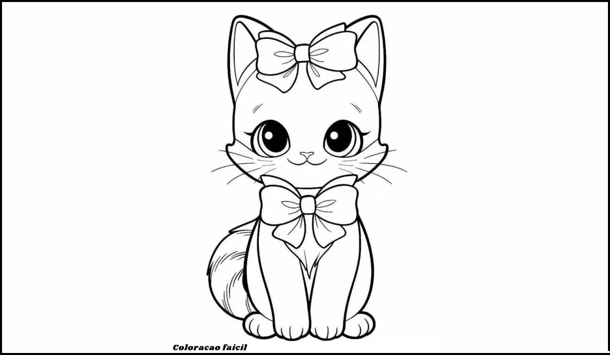 gato para colorir
