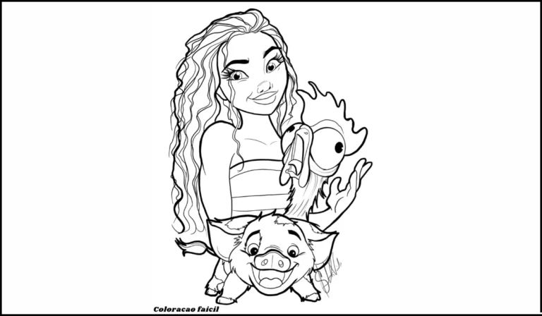 moana para colorir