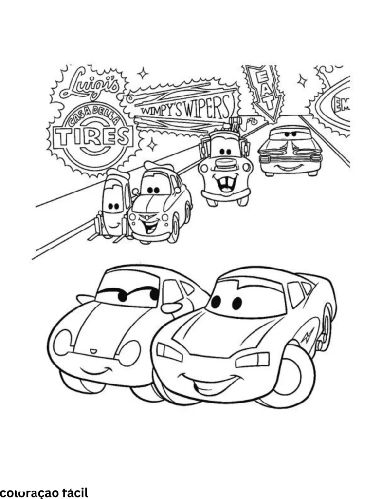 desenhos de carros para colorir