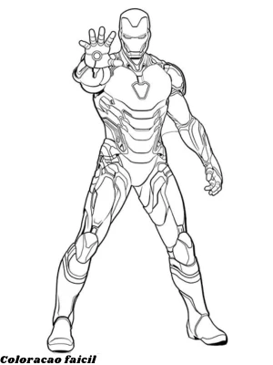 homem de ferro desenho para colorir