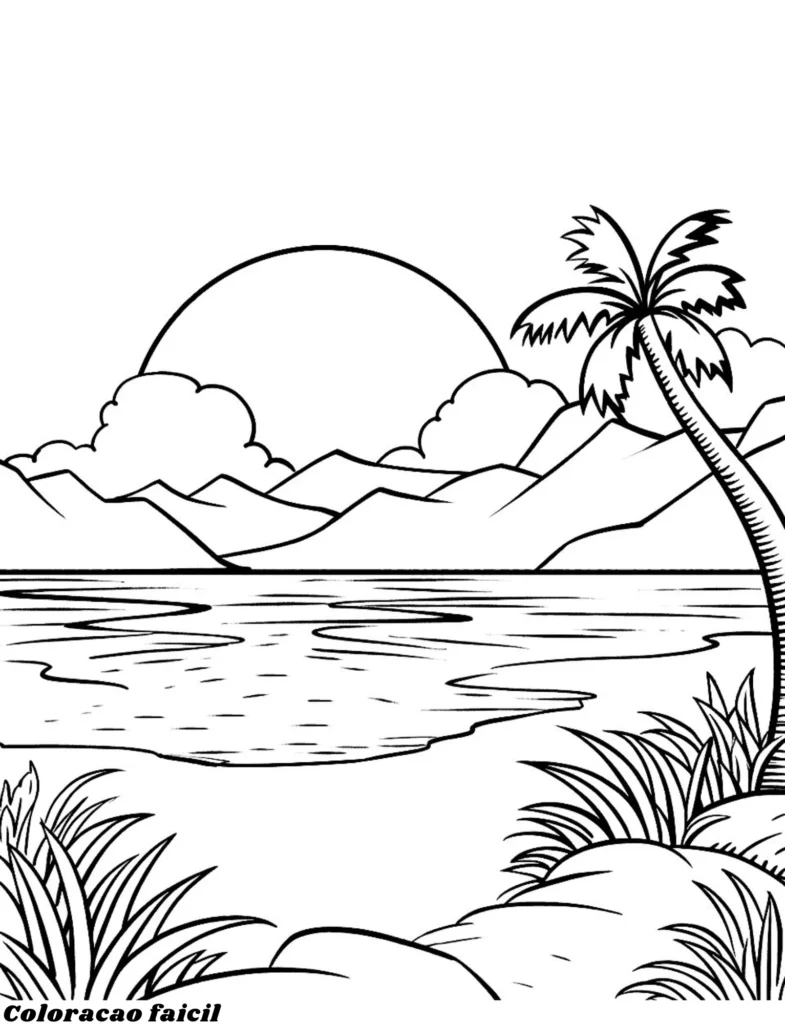 paisagens para colorir