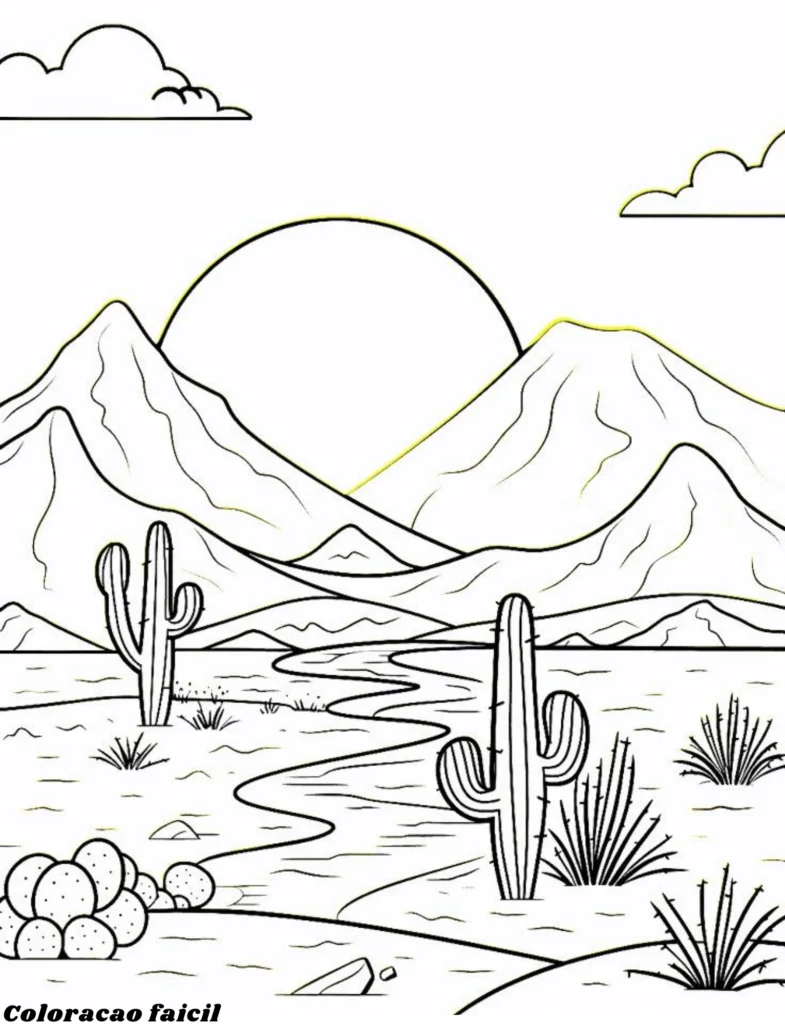 paisagens desenhos para colorir