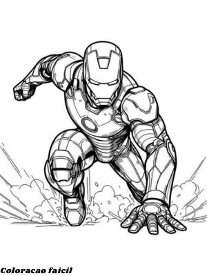 desenhos do homem de ferro para colorir