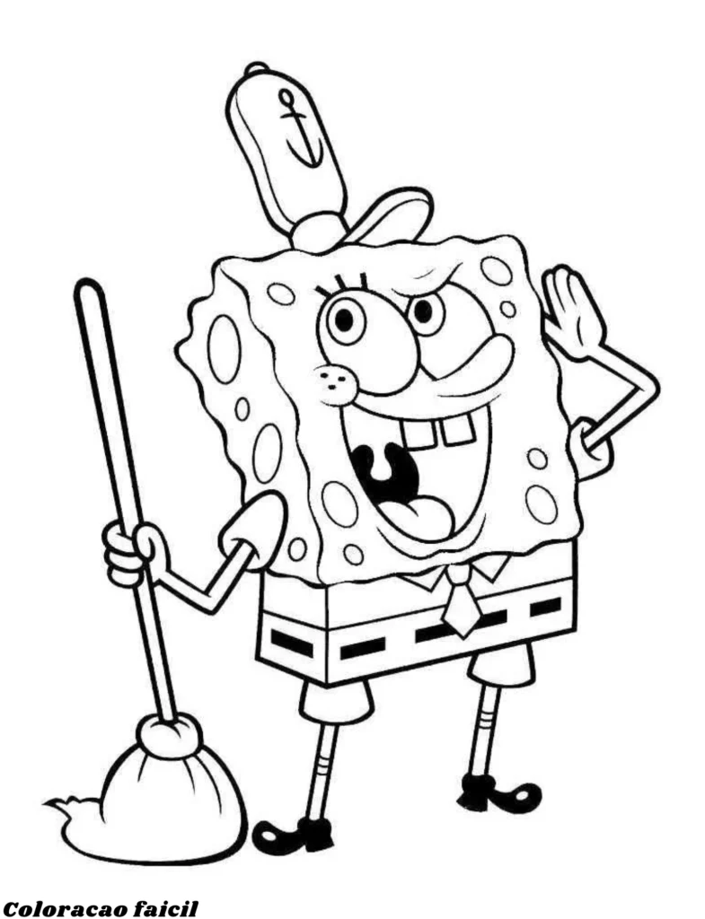 desenho bob esponja para colorir
