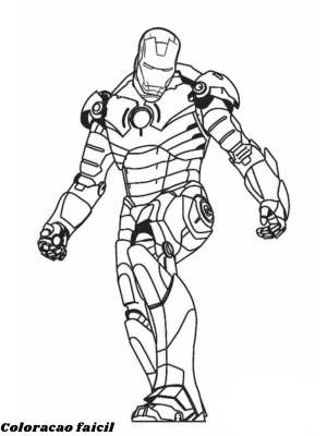 homem de ferro para colorir