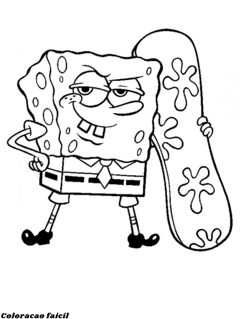 desenho para colorir do bob esponja