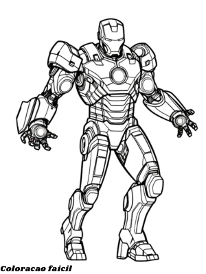 homem de ferro colorir