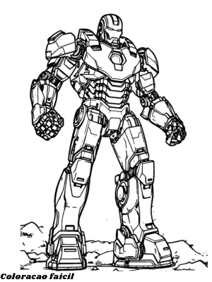 desenho do homem de ferro para colorir