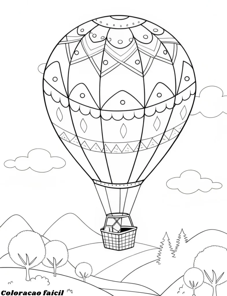 desenhos para colorir paisagem da natureza