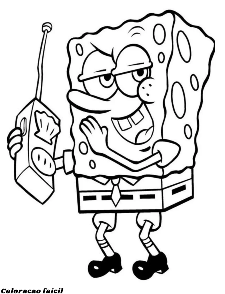 desenho colorir bob esponja